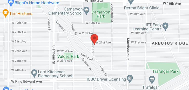 map of 2996 W 21ST AVENUE